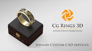 3D Wedding Ring With Enamel - Free 3D Model video