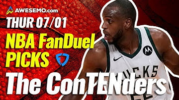 FanDuel NBA DFS Picks Today | Top 10 ConTENders Thu 7/1 | NBA DFS Simulations