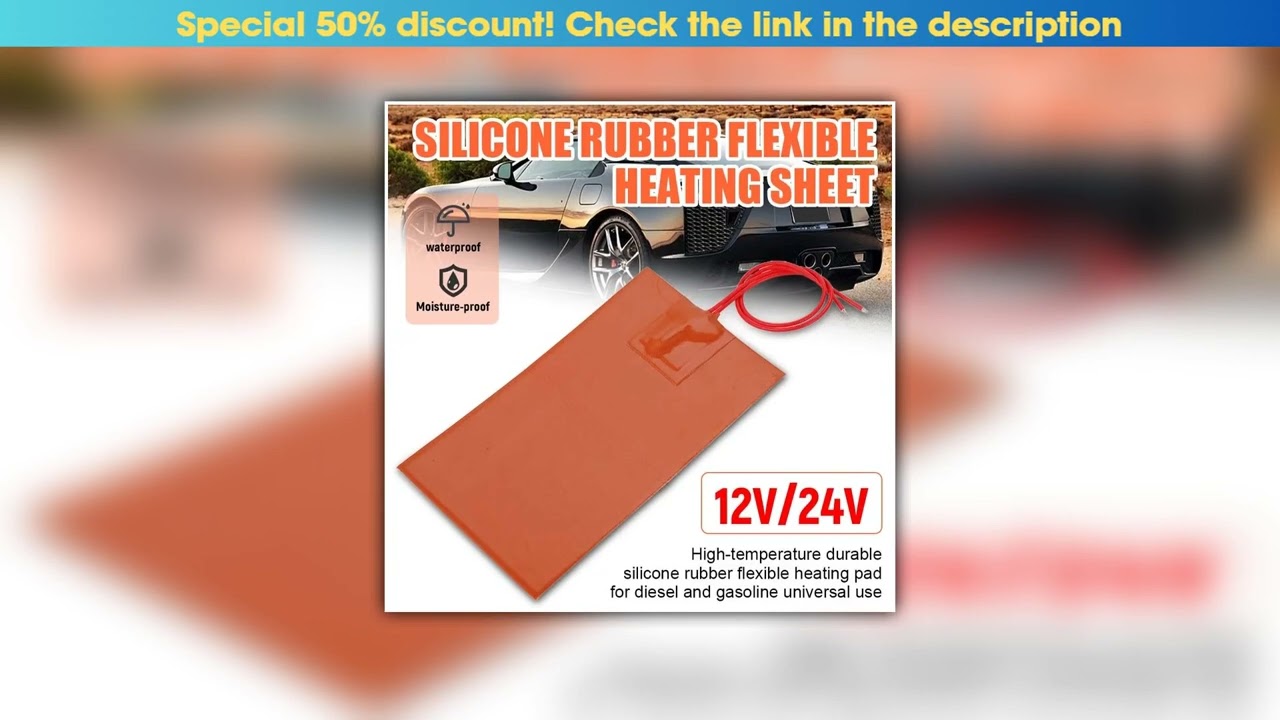 Top 12V/24V Silicone Engine Oil Pan Sump Tank Heater Pad Heating Plate Antifreeze Heater For Car Fu