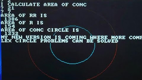 Solving Circle problems in Qbasic language