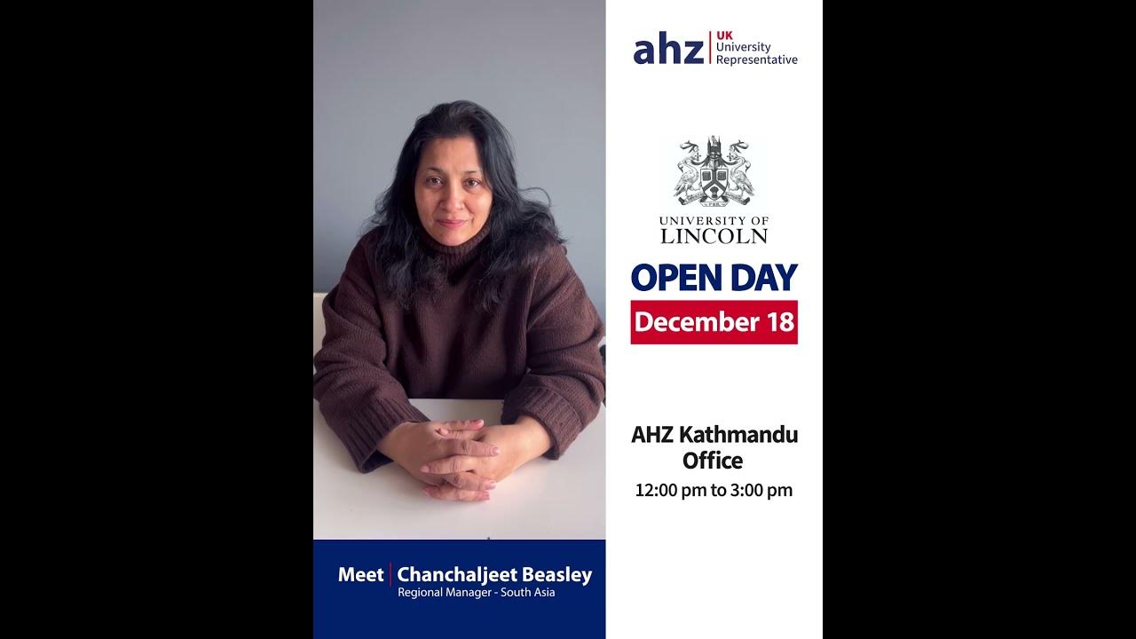 University of Lincoln Open Day AHZ Kathmandu office YouTube