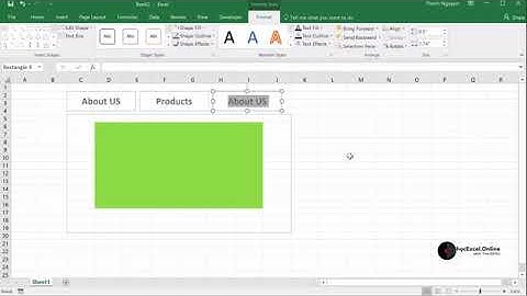 Cách tạo menu trong Excel như Web sử dụng hyperlink
