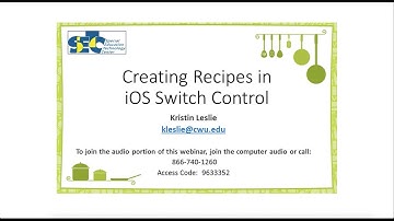 Creating Recipes in iOS Switch Control