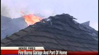 Crews battle two house fires an hour apart