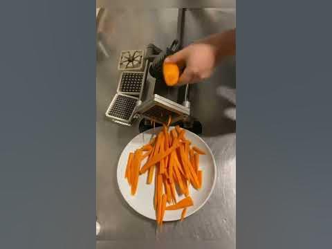 Механическая овощерезка для нарезки овощей бруском и дольками - YouTube