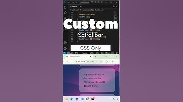 Custom Scrollbar CSS Tutorial For All (Modern) Browsers || #shorts #tutorial #css #html ||