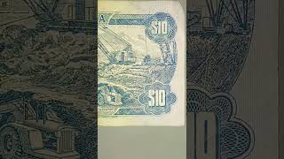 World Currency. Jamaica 10 Dollars. Reverse Side. 1994