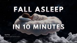 Fall Asleep in 10 Minutes | Guided Sleep Meditation (Fade to Black + 3-Hour Ambient Sounds)