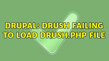 Drupal: Drush failing to load drush.php file