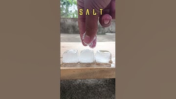 Thumbnail of 😥ice + salt experiment #shorts #short #trending #scienceexperiment