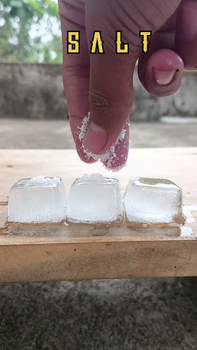 😥ice   salt experiment #shorts #short #trending #scienceexperiment
