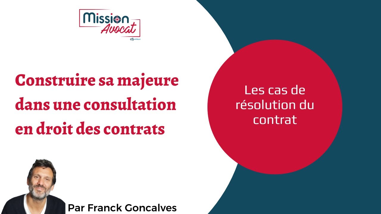 Les cas de résolution du contrat