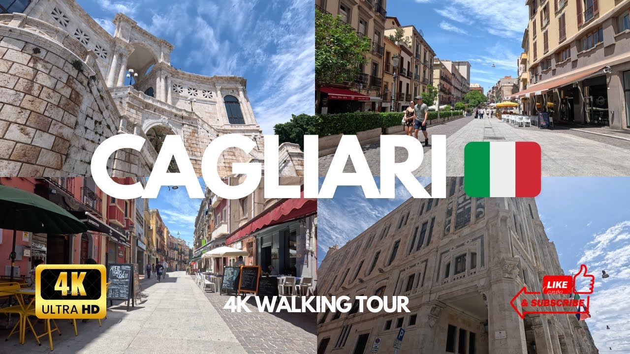 Cagliari 🇮🇹 Experience the Beautiful City of Cagliari on Foot! 🤩🌳