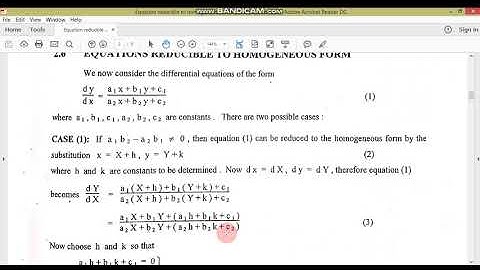 Equation reducible to homogeneous differential equation.01//ODE//M.Adnan Anwar