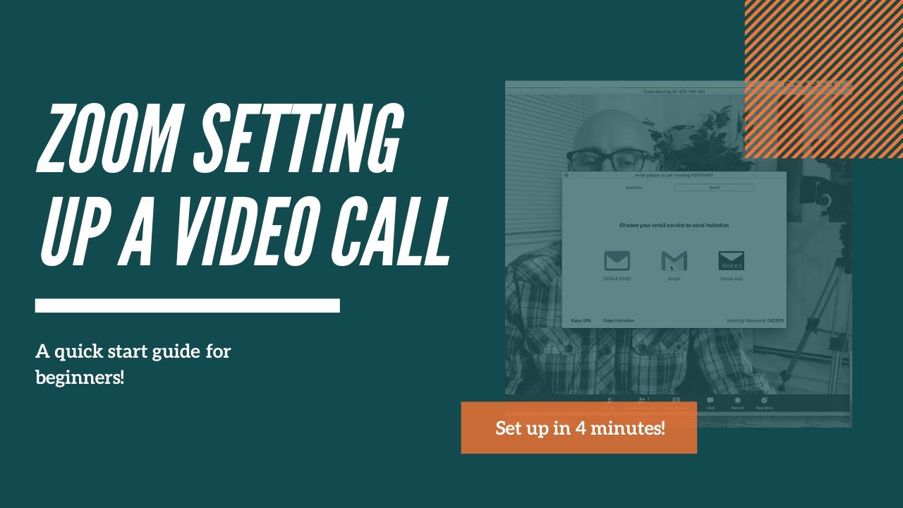 Quick start guide to setting up a  Zoom video call