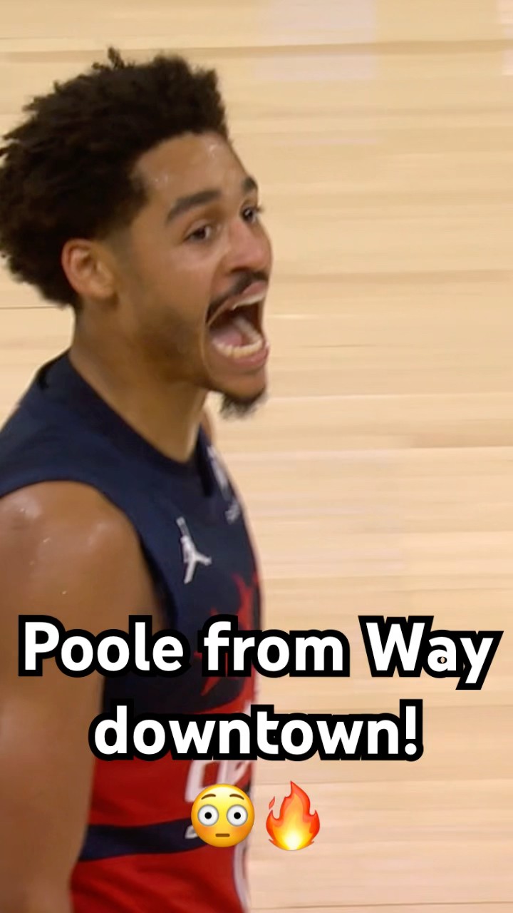 Jordan Poole beats the buzzer from way out! ??|#Shorts