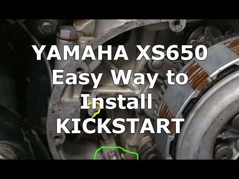 Yamaha XS650 Easy Motorcycle KickStart Lever Install Trick