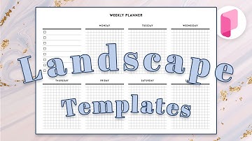 How to make Landscape (Horizontal) Planner Templates on Planify Pro