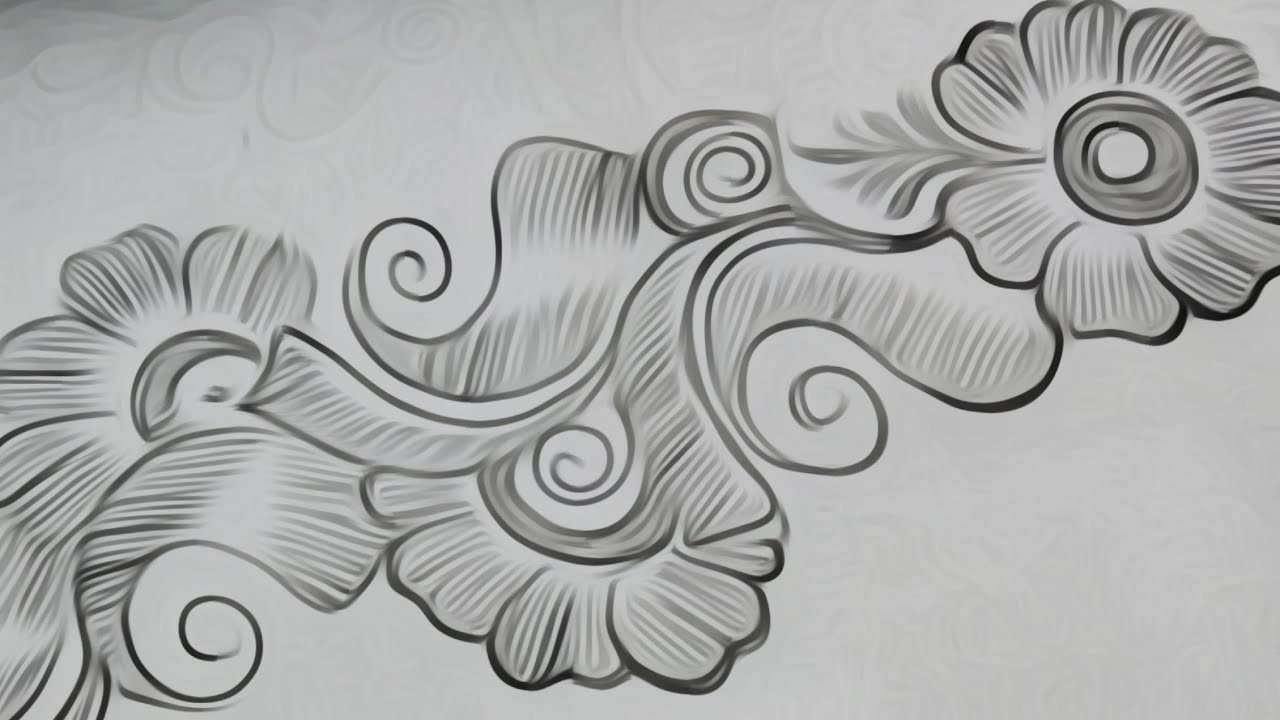 Pencil Shading Arabic mehndi design|| Stylish arabic mehndi design|| Pencil mehndi design||