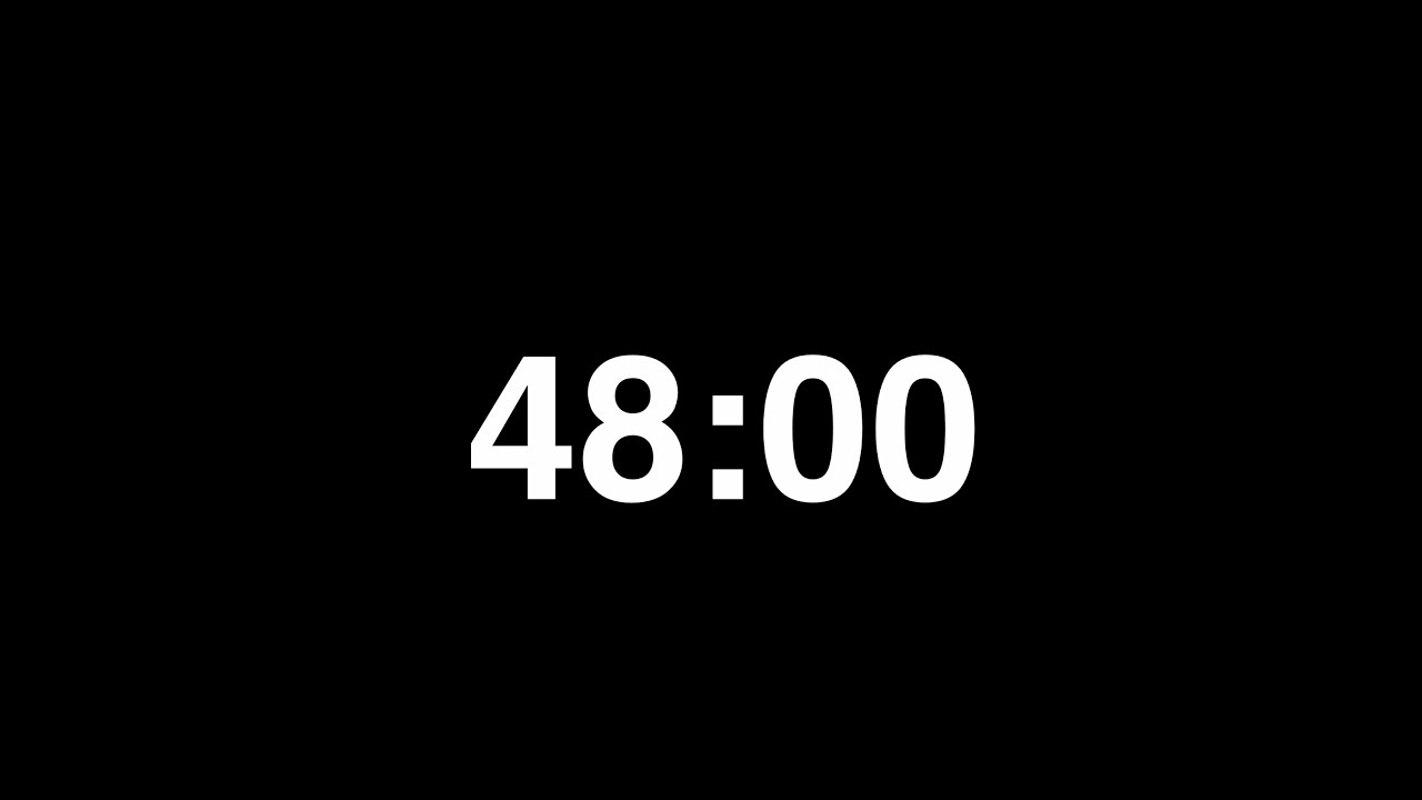 🕒 48 Minute Countdown Timer – 4K Big Digital Display - YouTube