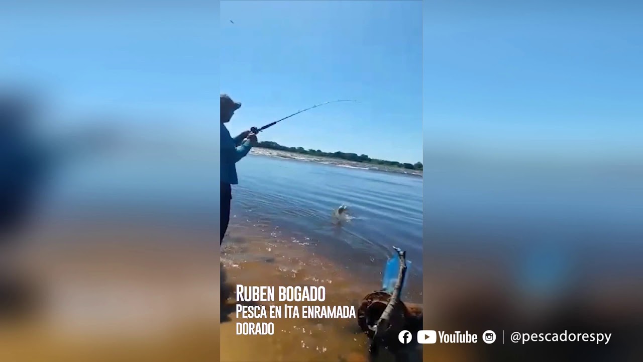 Rubén Bogado Pesca de Dorado en Itá Enramada