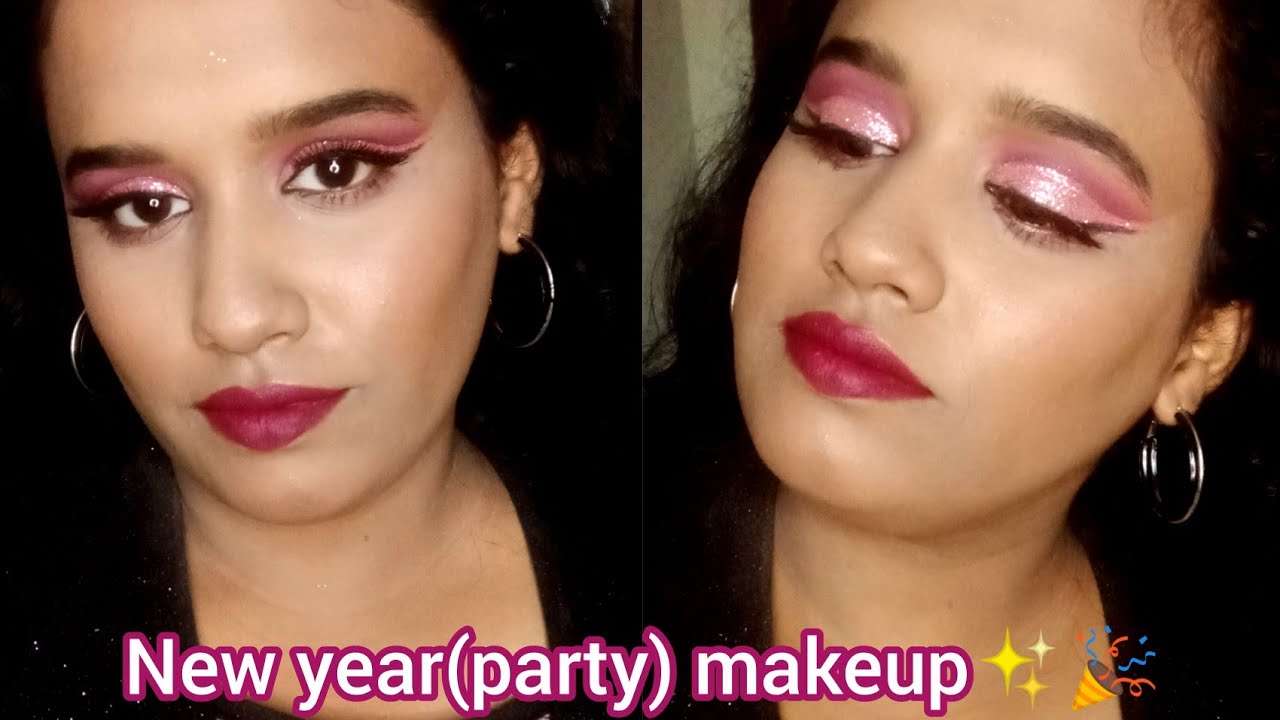 ✨New year party makeup look tutorial in tamil❤️🎉 | Shamini shams