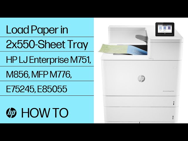 Load Paper in 2x550-Sheet Tray | HP LaserJet Enterprise M751, M856