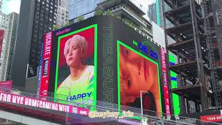 TREASURE ASAHI Birthday Ad in Times Square 0820