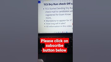 Tcs dry run check