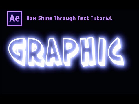 How Shine through Text Effect Tutorial - After Effects