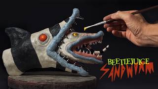 I Made A Sandworm From Beetlejuice | Polymer Clay