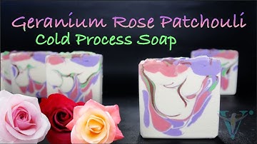 Making Geranium Rose Patchouli cold process soap