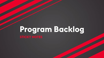 Program Backlog Sticky Type - piplanning app (Lesson #19)