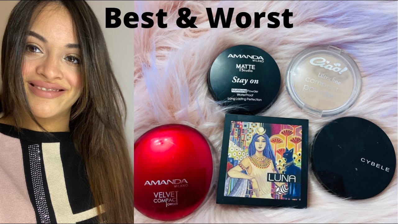 أفضل باودر مضغوطه في الدرجستور المصري ( مقارنه بين تشاو، اماندا، سيبال، لونا)😌🥰