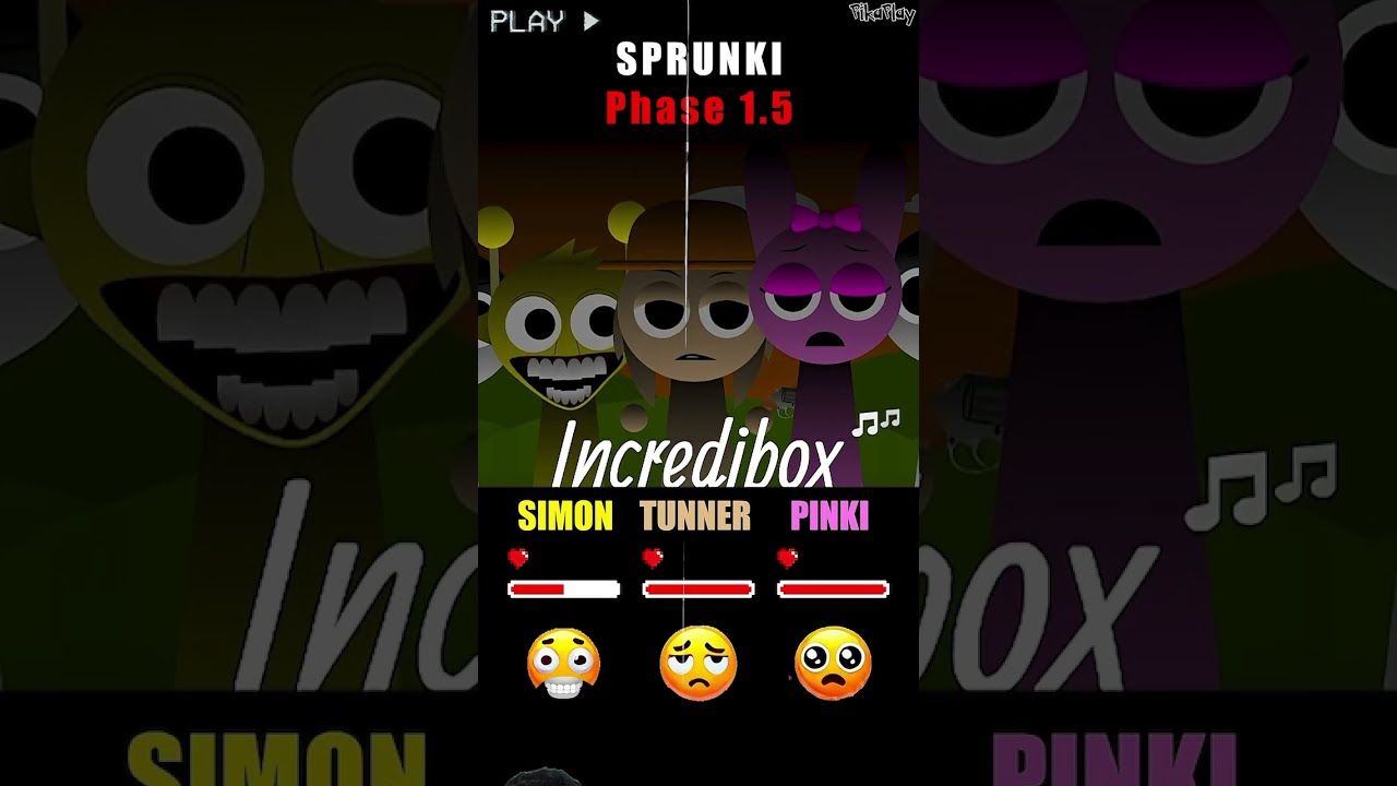 HP Bar Status Emoji SIMON TUNNER PINKI In Treatment Mods Sprunki Incredibox
