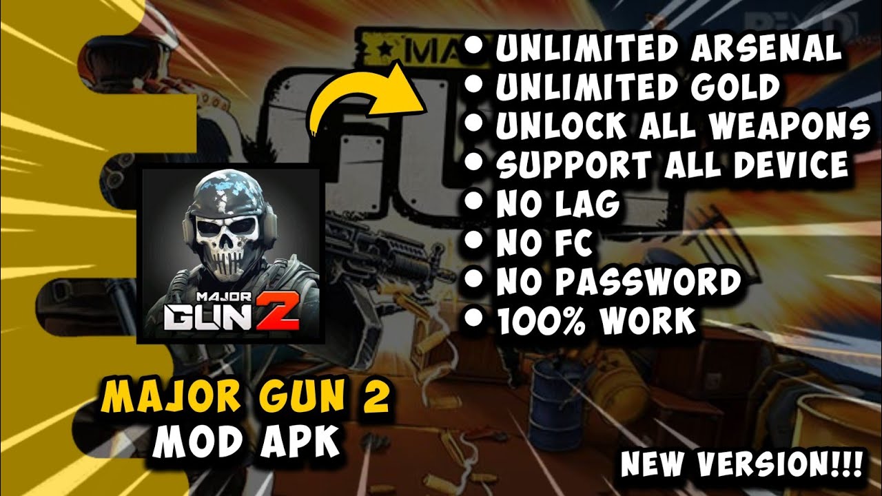 MAJOR GUN 2 MOD APK [ NO PW ] || NEW VERSION!!!