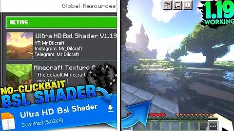 REALISTIC 😍 BSL Shader For MinecraftPe 1.19 || Bsl Shader Mcpe 1.19 (Render Dragon Support)