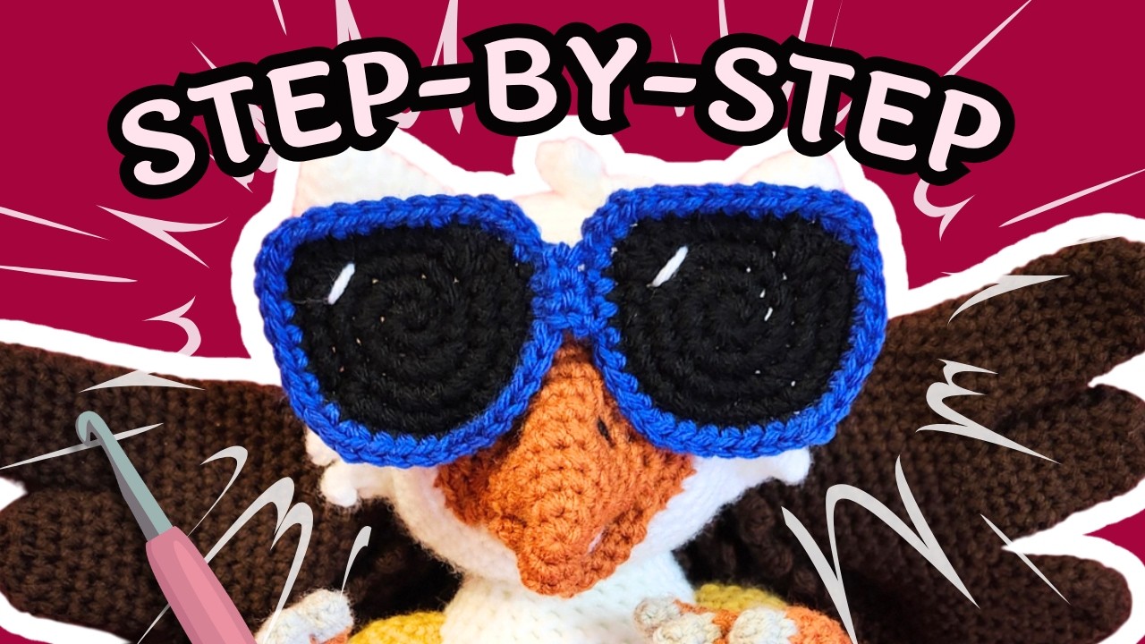 15-Minute Crochet Sunglasses Pattern For Your Amigurumi - YouTube