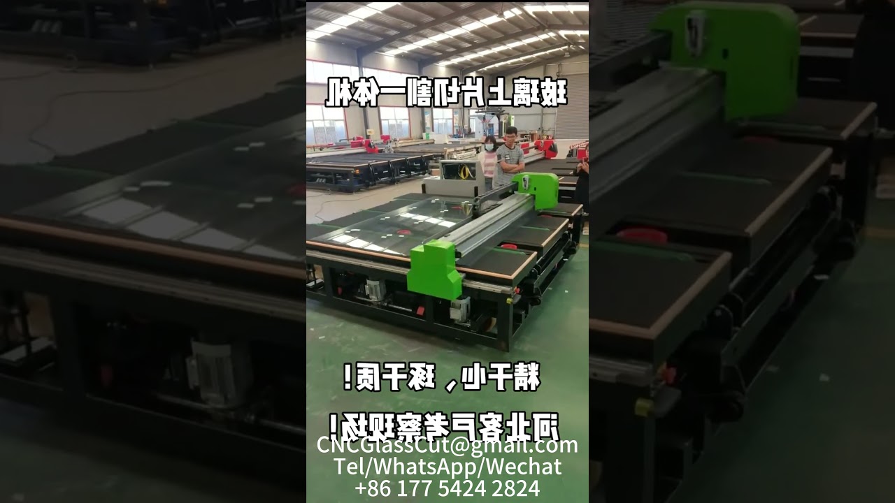 3 in 1 glass loading and cutting machine with automatic labeling exported to Malaysia Russia