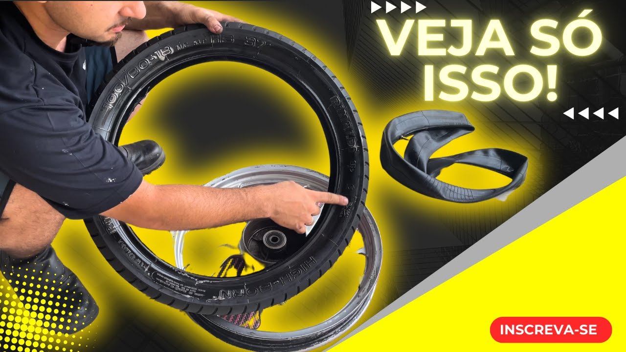 COMO TROCAR PNEU DE MOTO COM CÂMARA EM CASA