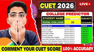 FINAL ANSWER KEY OUT ! CUET 2026 College Predictor LIVE🔥| PREFERENCE LIST OUT!