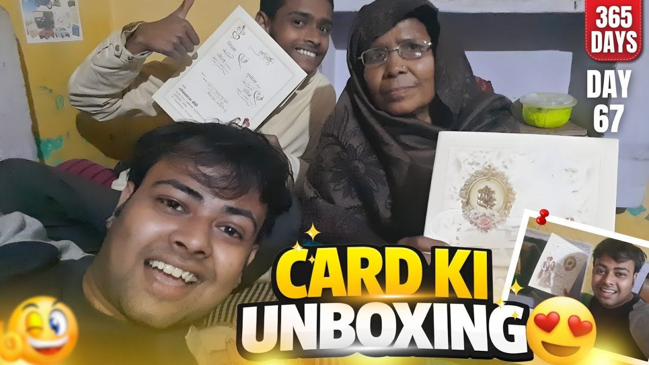 Shaadi Ka Card Unboxing 😍 | Ghar Mein Wedding Card | Day 67