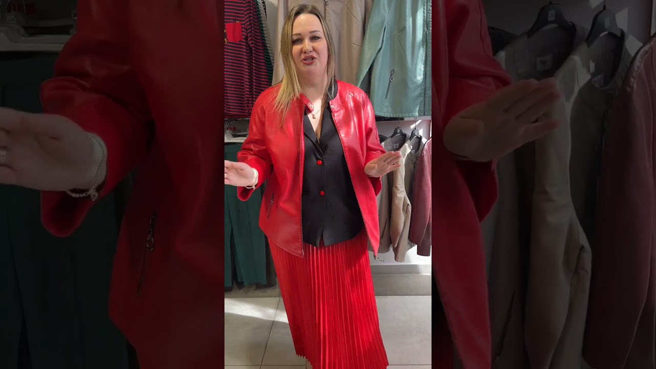 Куртка з екошкіри до 66 розміру від Пишної Краси. 