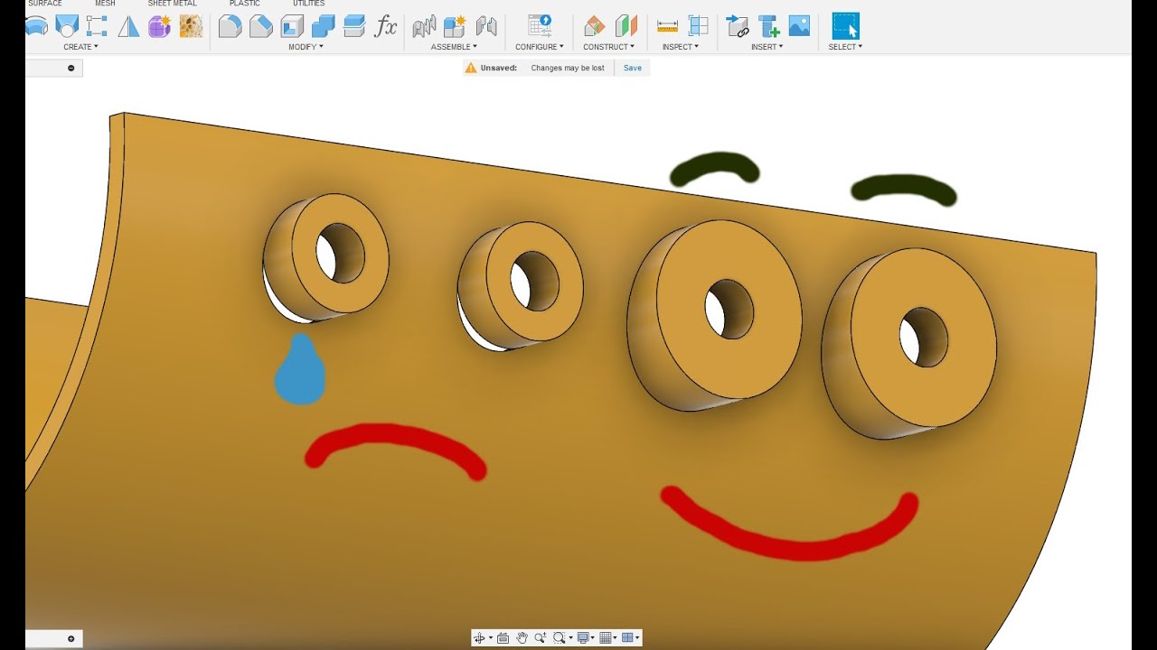 Extrude on curved surface