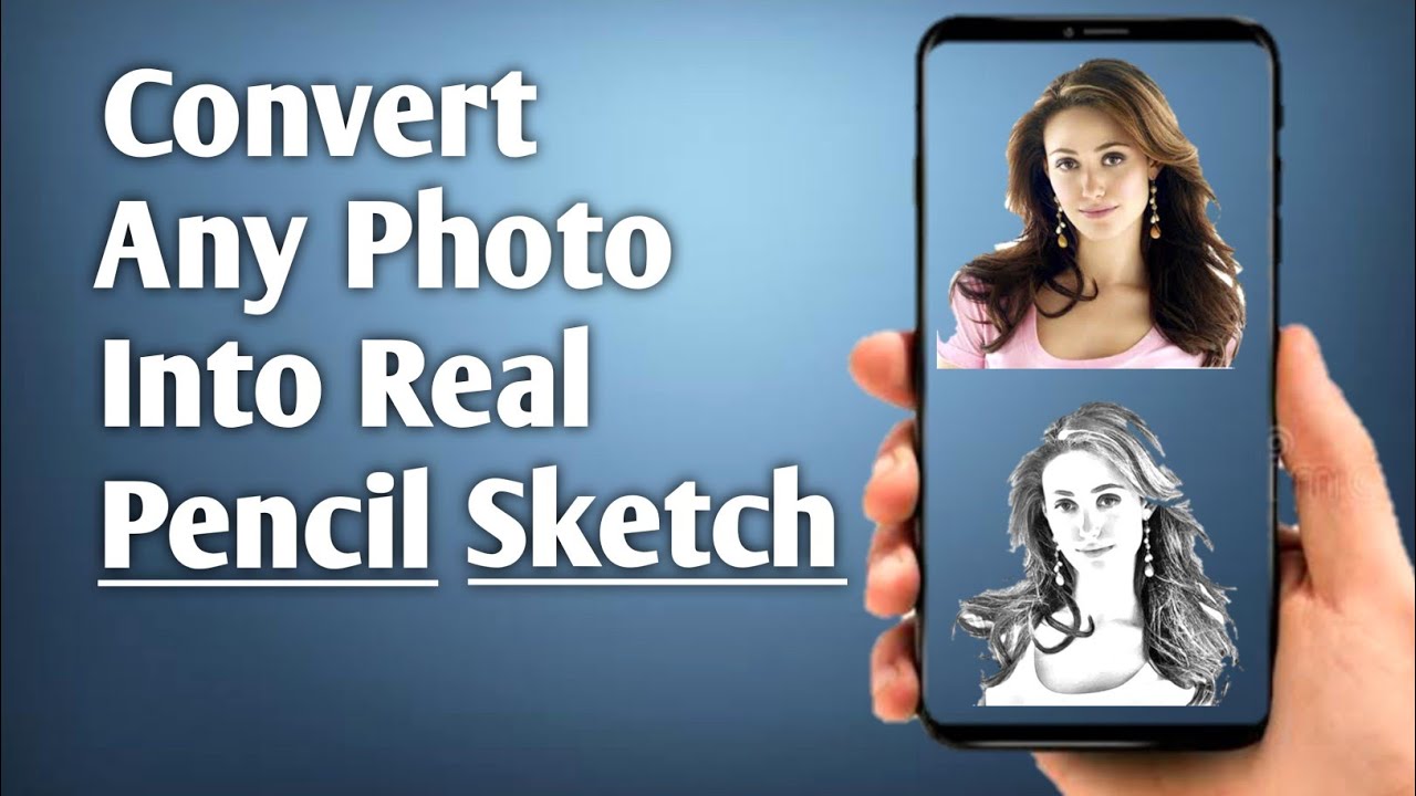 Convert Any Picture in to Real Pencil Sketch through App || By