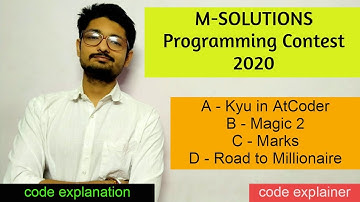 M SOLUTIONS Programming Contest 2020 || ATCODER