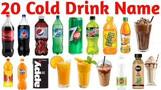 20 कोल्ड ड्रिंक के नाम | Cold Drink Names for Kids Learning Video with Pictures