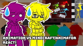 Animation vs Minecraft/Animator react to Animation vs Minecraft Ep 31 // AvM/AvA // GCRV