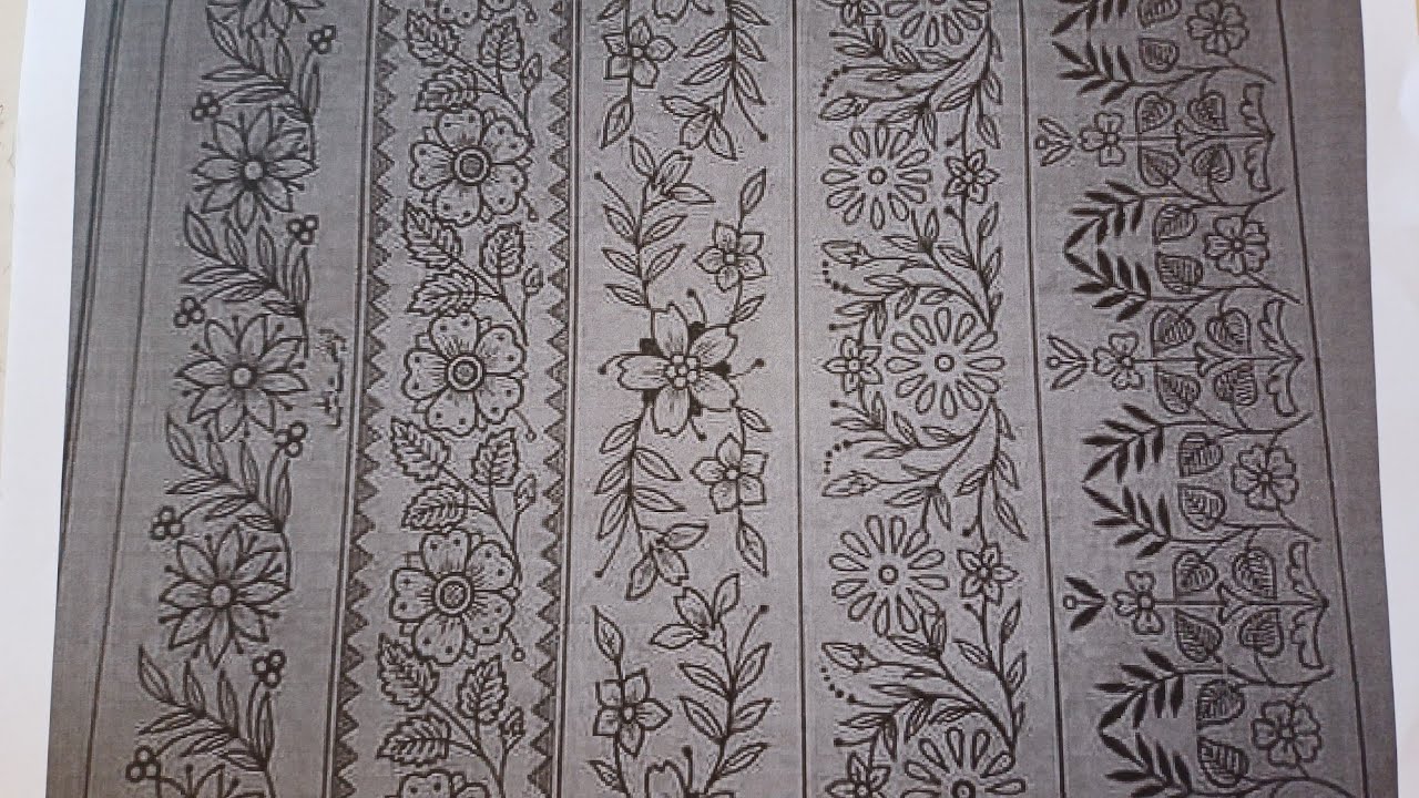 تشكيلة من رشمات لطرز الرباطي  باليد و الطرز الرباطي بالماكينة و التنبات