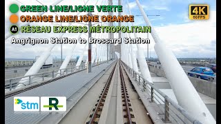 Montreal Metro & Rem Pov Walk Angrignon Station To Brossard Station Via Bonaventure Station 4K